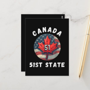 Carte Postale Canada 51e État Drôle Canada Cinquante et Unième É