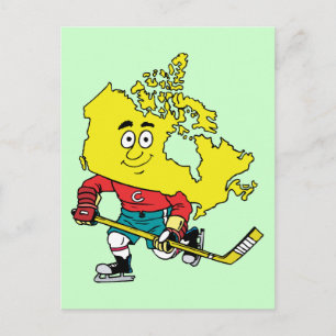 Carte Postale Canada Hockey Canadien Vintage Voyage Souvenir