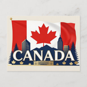 Carte Postale 🍁 CANADA Identité de voyage éditorial moderne