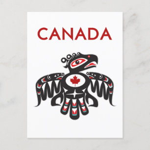 Carte Postale Canada Pacifique Nord-Ouest Haida Oiseau de couleu