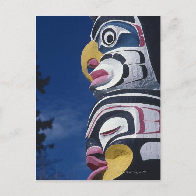 Carte Postale Canada, Vancouver, Stanley Park, totem pole, (Devant)