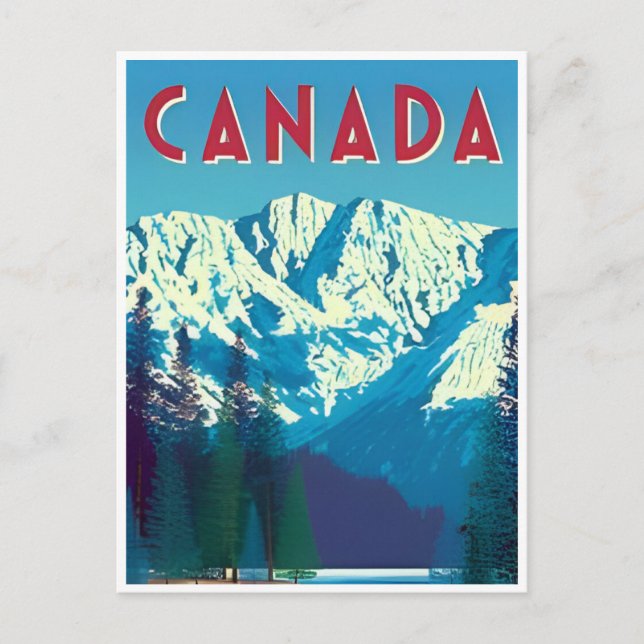 Carte Postale Canada Vintage voyage phare rétro alberta (Devant)