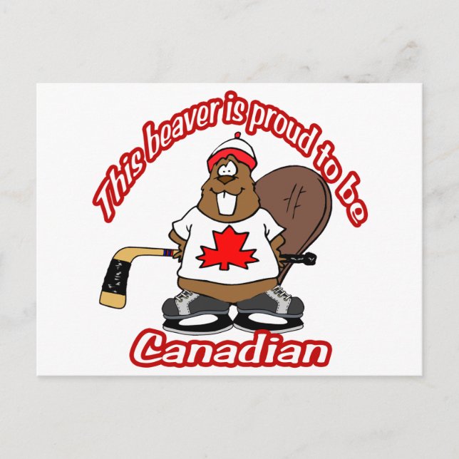Carte postale canadienne Beaver (Devant)