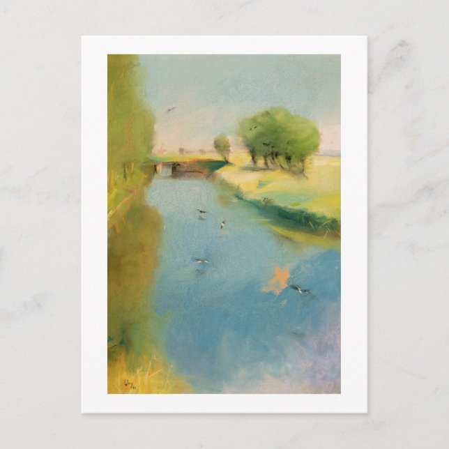 Carte Postale Canal, 1897 (pastel sur toile) (Devant)