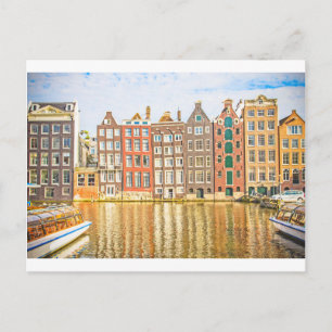 Carte Postale Canal à Amsterdam
