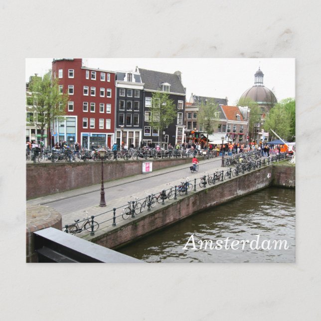Carte postale Canal Amsterdam (Devant)