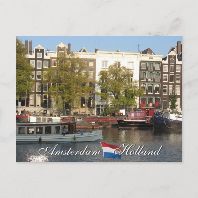 Carte postale Canal Amsterdam (Devant)