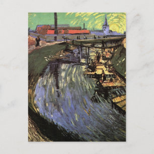 Carte Postale Canal avec femmes Laver par Vincent van Gogh