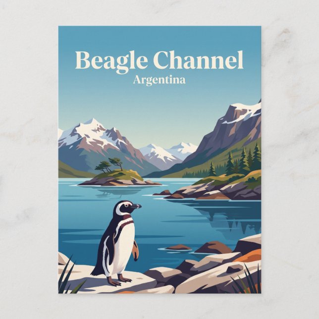 Carte Postale Canal Beagle Argentine (Devant)