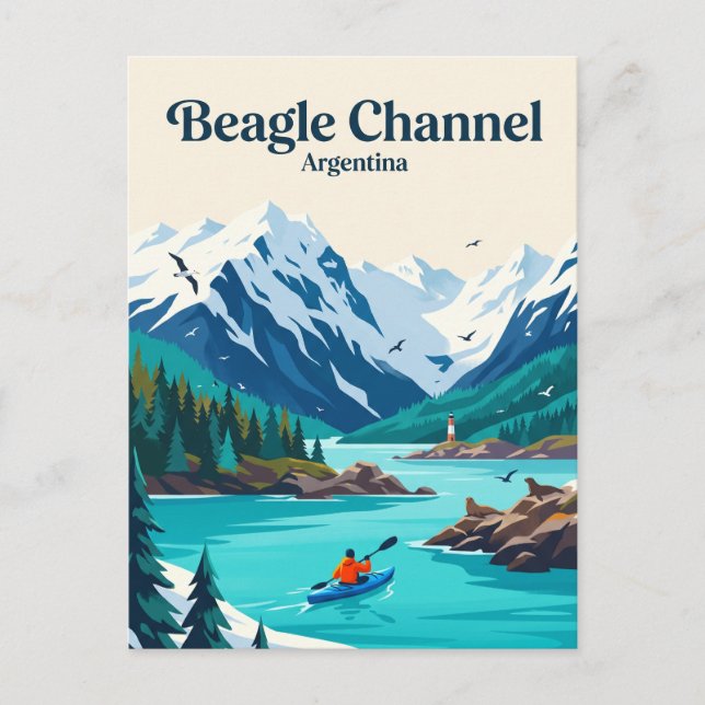 Carte Postale Canal Beagle Argentine (Devant)