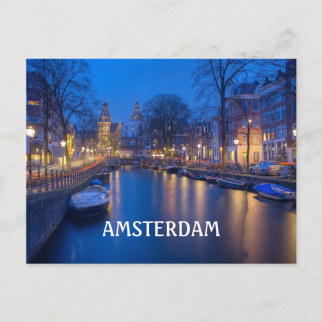 Carte Postale Canal d'Amsterdam (Devant)