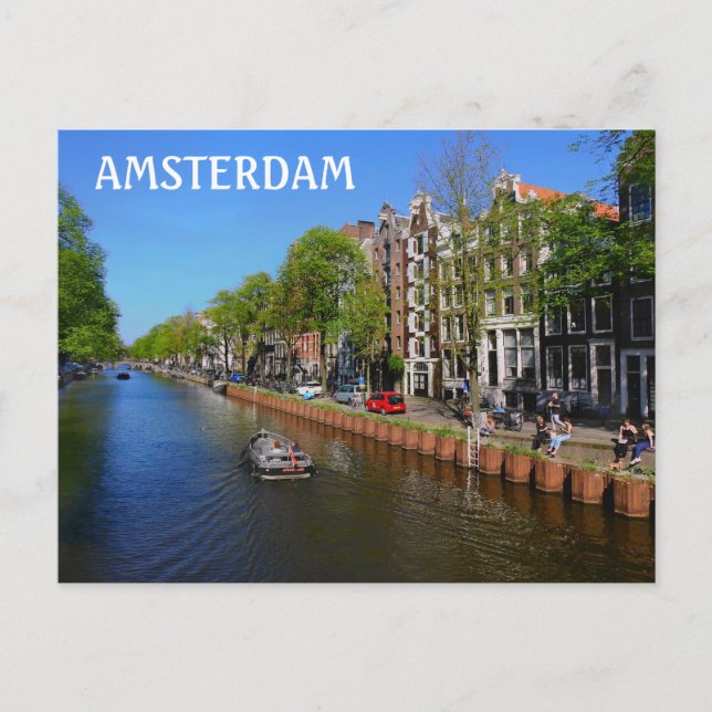 Carte Postale Canal d'Amsterdam (Devant)