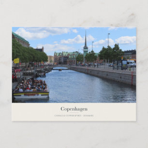 Carte Postale Canal de Copenhague et flèche du Børsen