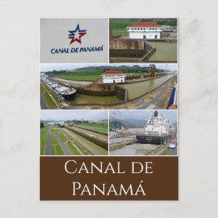 carte postale canal de panamá
