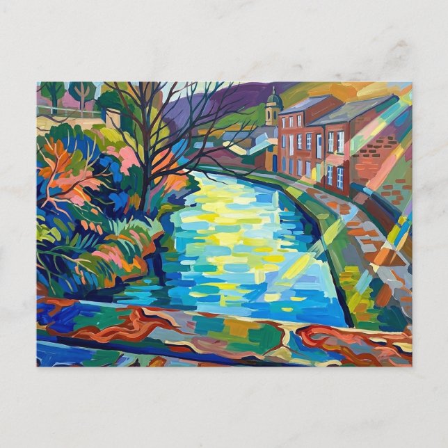 Carte Postale Canal de Rochdale Sowerby Bridge  (Devant)