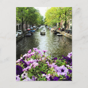 Carte Postale Canal d'été Amsterdam