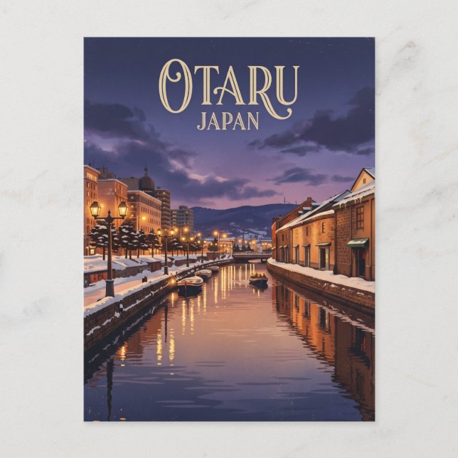 Carte Postale Canal d'Otaru Japon (Devant)