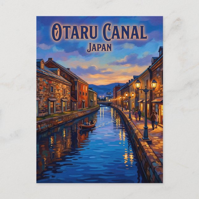 Carte Postale Canal d'Otaru Japon (Devant)