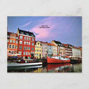Carte Postale Canal Nyhavn, Copenhague, Danemark