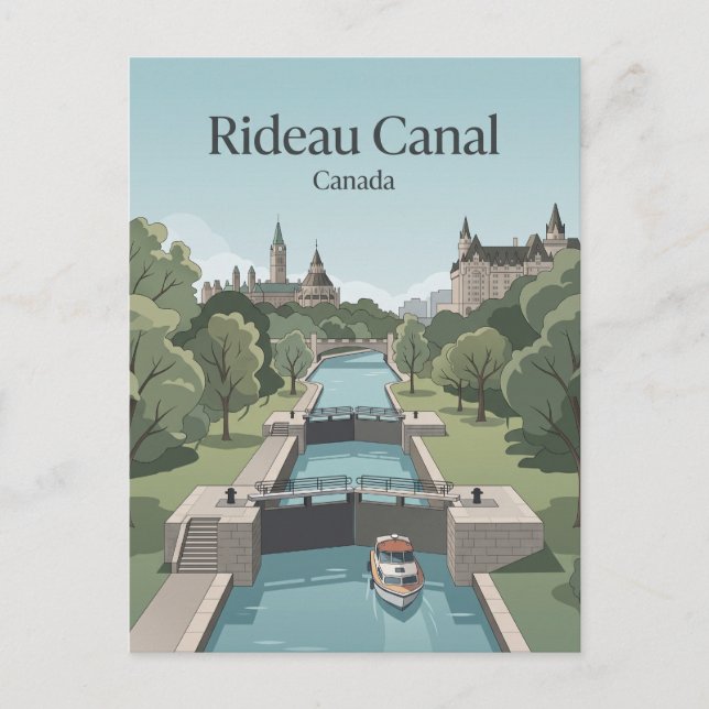 Carte Postale Canal Rideau Canada (Devant)