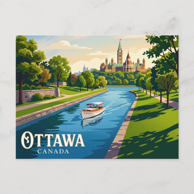 Carte Postale Canal Rideau Canada (Devant)
