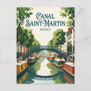 Carte Postale Canal Saint-Martin France