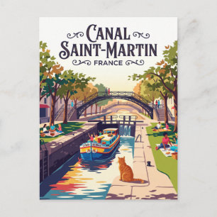 Carte Postale Canal Saint-Martin France