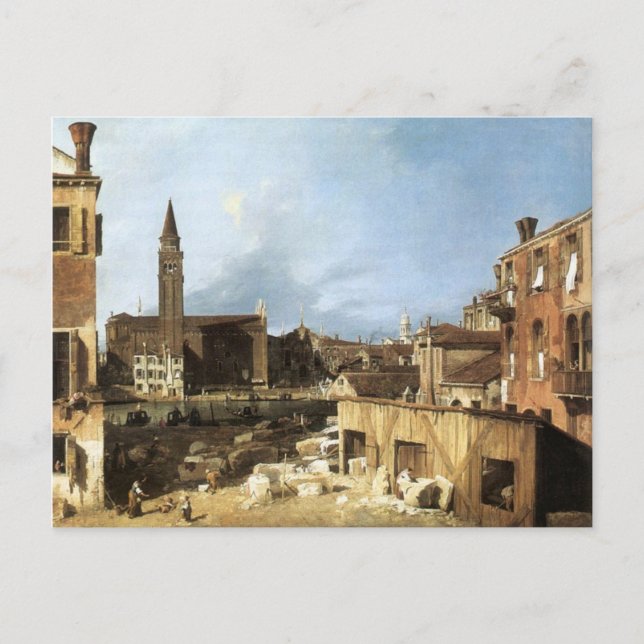 Carte Postale Canaletto, The Stonemason's Yard. (Devant)