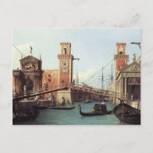 Carte Postale Canaletto - Vue de l'entrée de l'Arsenal