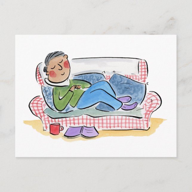 Carte Postale Canapé Sommeil (Devant)