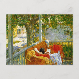 Carte Postale Canapé sur le porche, Cos Cob par Frederick Hassam