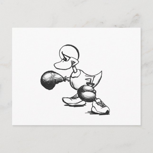 Carte Postale Canard à boîte - Stylo (Devant)