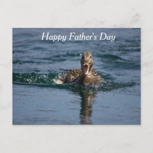 Carte Postale Canard avec bec ouvert