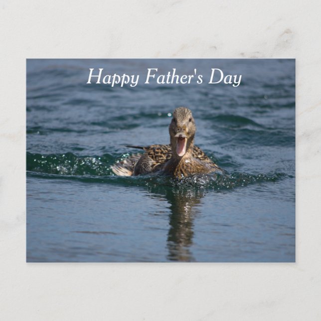 Carte Postale Canard avec bec ouvert (Devant)