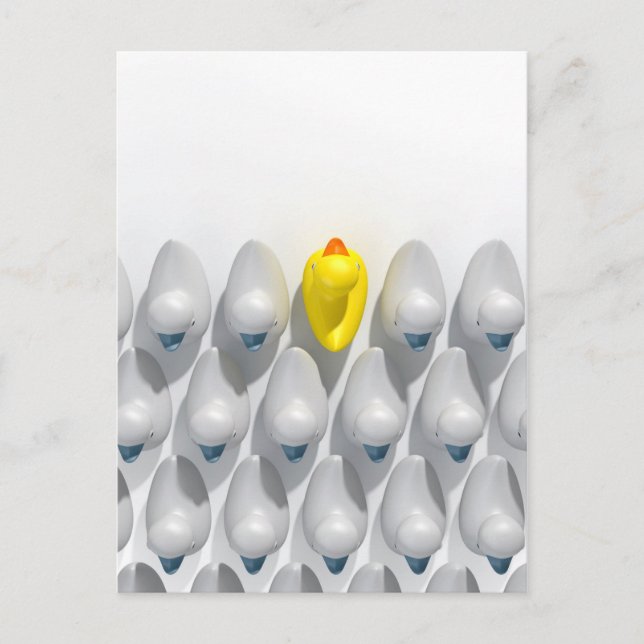 Carte Postale Canard en caoutchouc contre le flux (Devant)