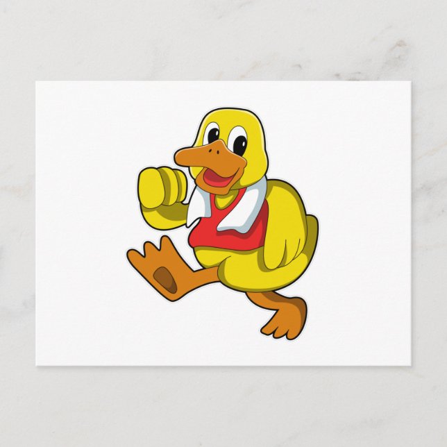 Carte Postale Canard en course (Devant)