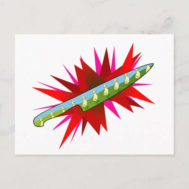 Carte Postale Canard psychopathe (Devant)