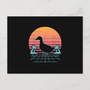 Carte Postale Canard Vaporwave Aestic 80s Ferme Animal Fermier C