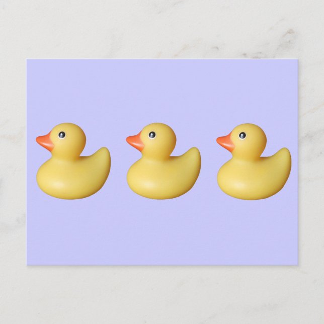 Carte Postale Canards dans une rangée (Devant)