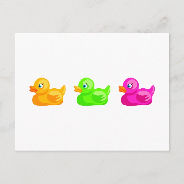 Carte Postale Canards en caoutchouc (Devant)