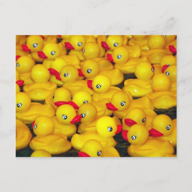 Carte Postale Canards en caoutchouc jaune mignon (Devant)