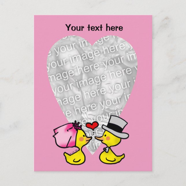Carte Postale canards mariages (Devant)