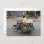 Carte Postale Canards sur moto-Vietnam (Devant / Derrière)