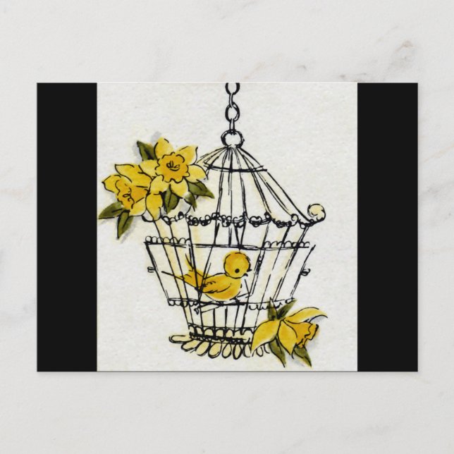 Carte Postale Canaries et Dafodills (Devant)