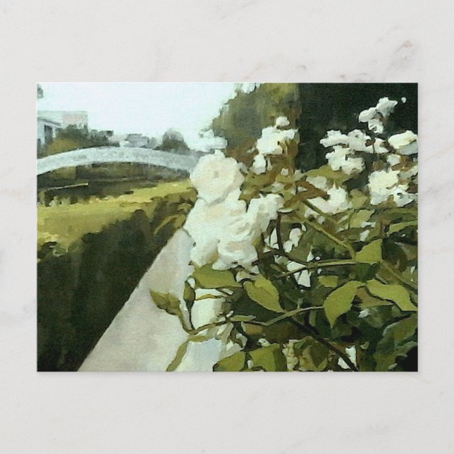 Carte postale canaux de Venise roses avec soutien  (Devant)