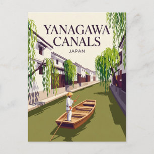 Carte Postale Canaux de Yanagawa Japon
