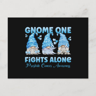 Carte Postale Cancer Awareness Light Blue Gnome