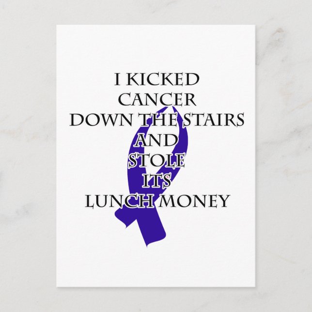 Carte Postale Cancer Bully (ruban bleu foncé) (Devant)