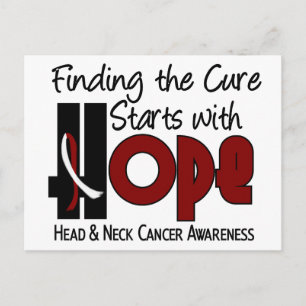 Carte Postale Cancer de la tête et du cou HOPE 4