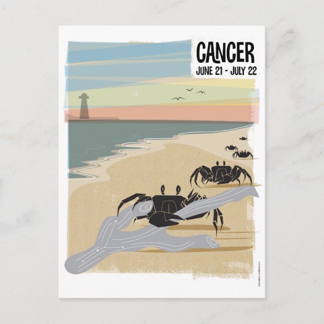 Carte Postale Cancer du crabe Zodiac (Devant)